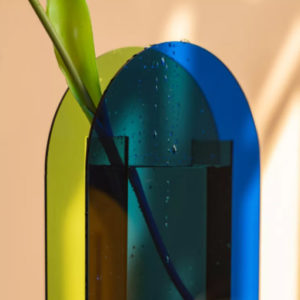 Geometric Vase Dome Blue