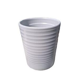 Rippled grey cover pot 90mm